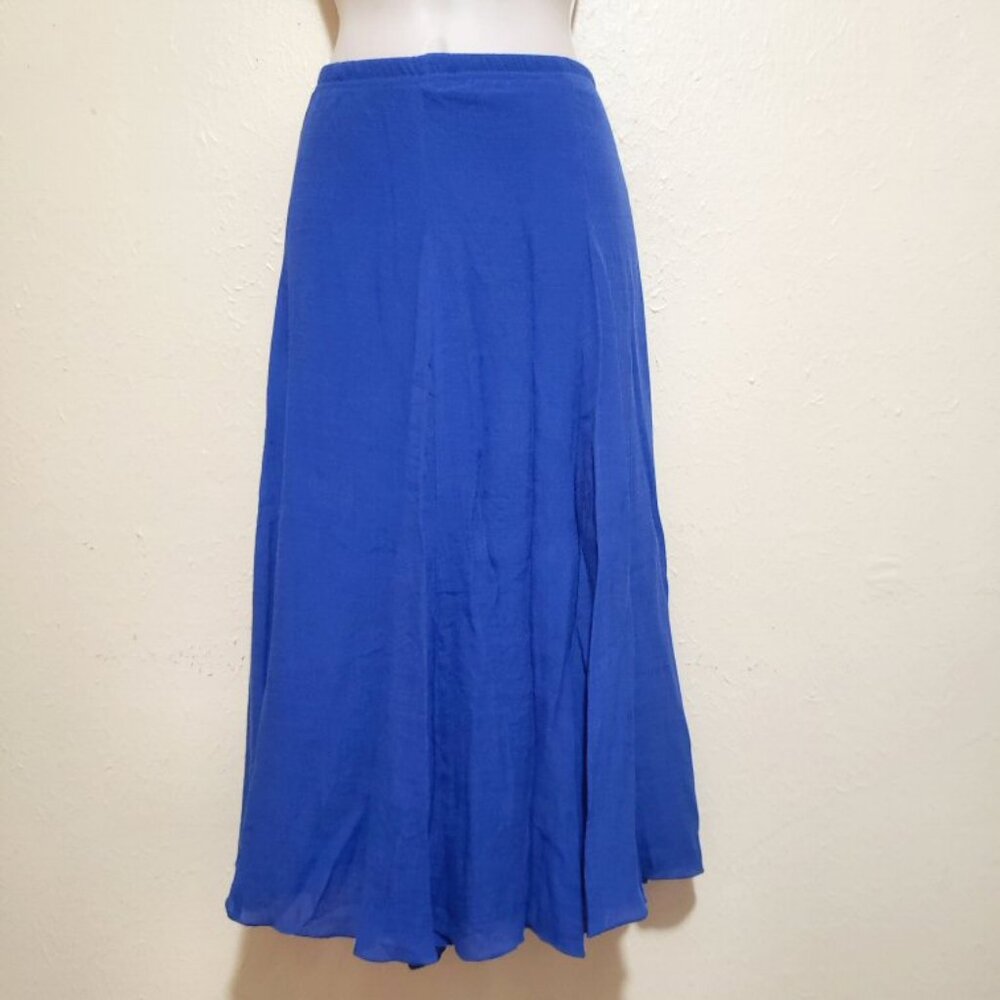Blue Flowy Midi Skirt Size XL